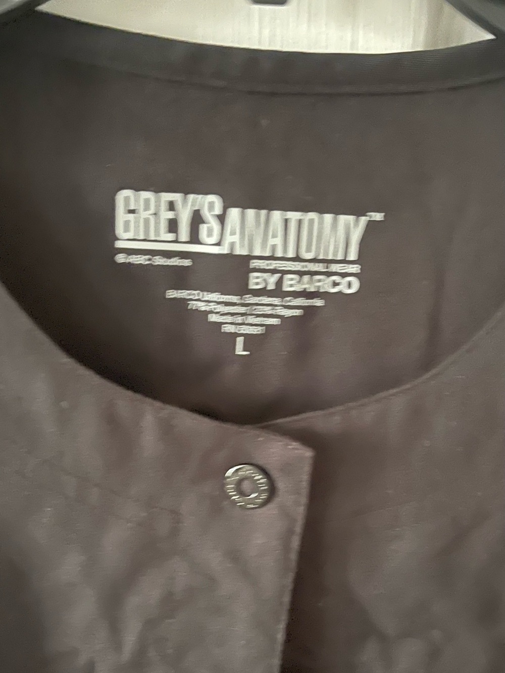 Grey’s Anatomy- Women’s Black snap closure -- jacket size L - scrubs - Picture 4 of 11